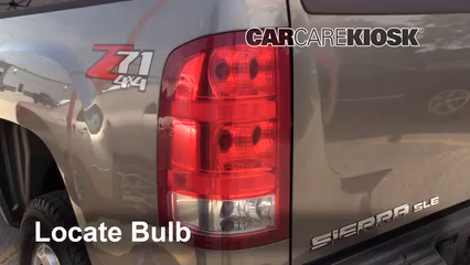 2009 GMC Sierra 2500 HD SLE 6.0L V8 Crew Cab Pickup (4 Door) Éclairage Feu clignotant arrière (remplacer l'ampoule)